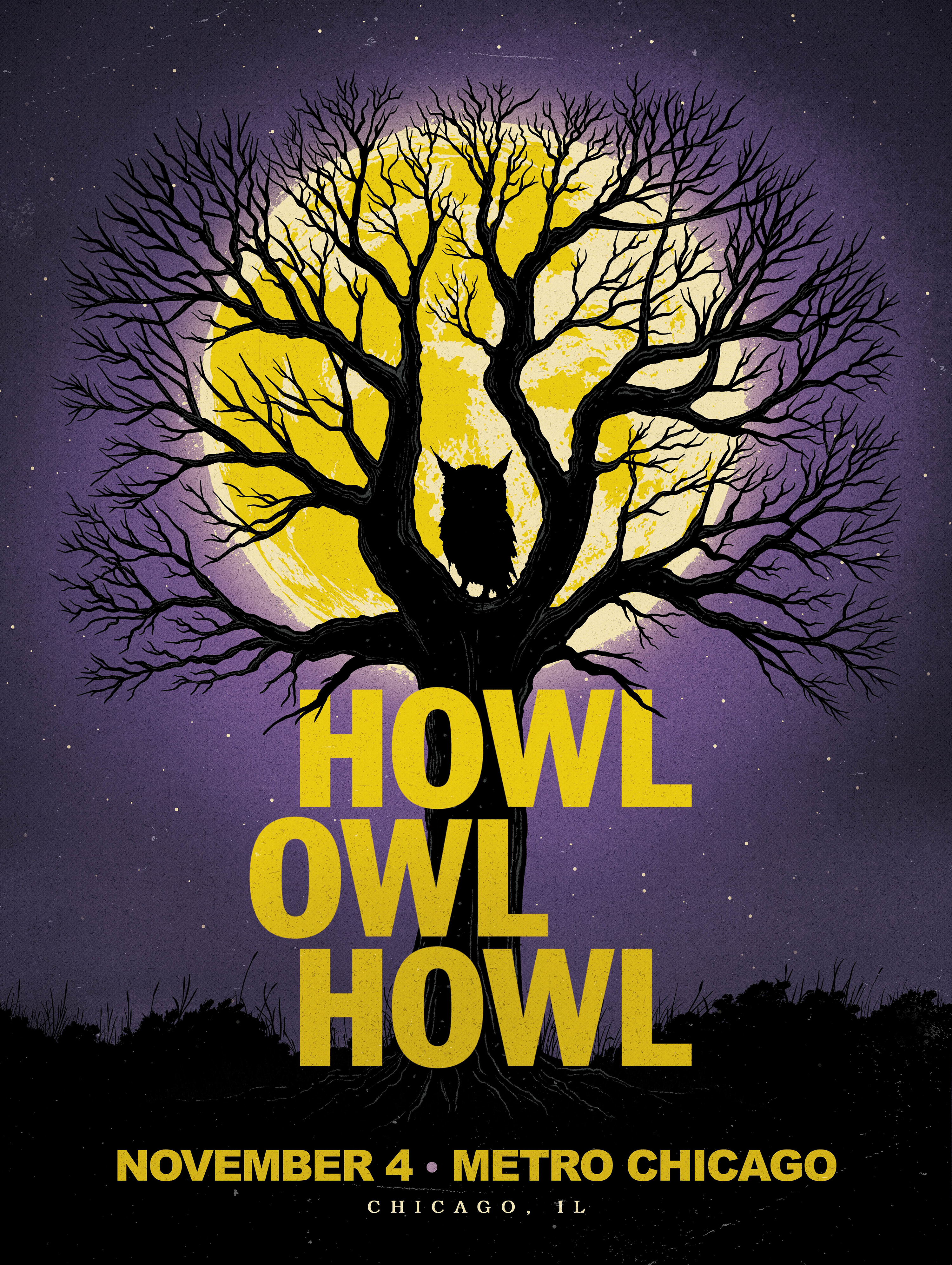 Howl Owl Howl 2025 Tour Poster 18x24
