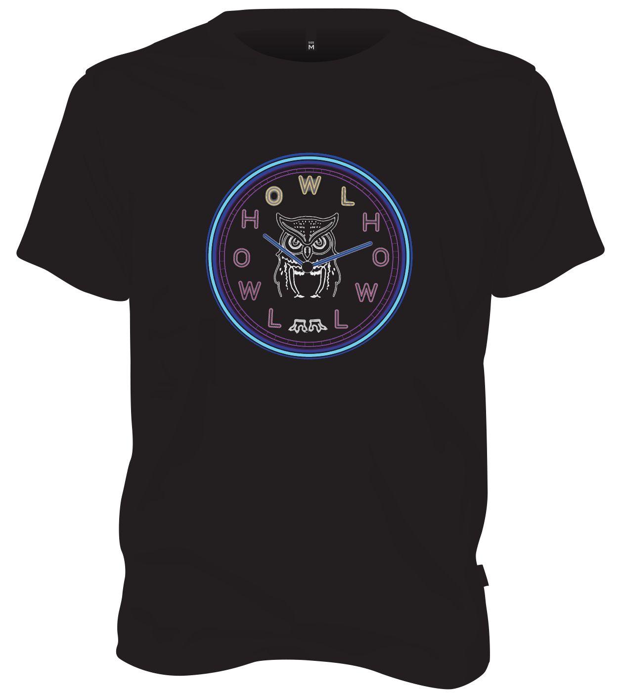 Howl Owl Howl Clock Tee